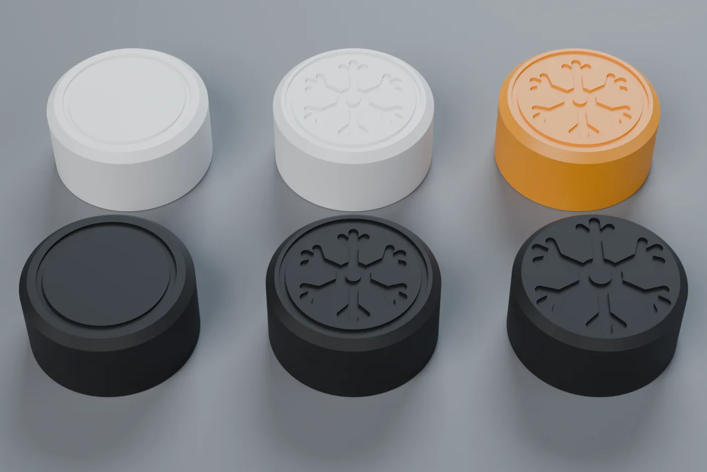 Plain write-on vial caps